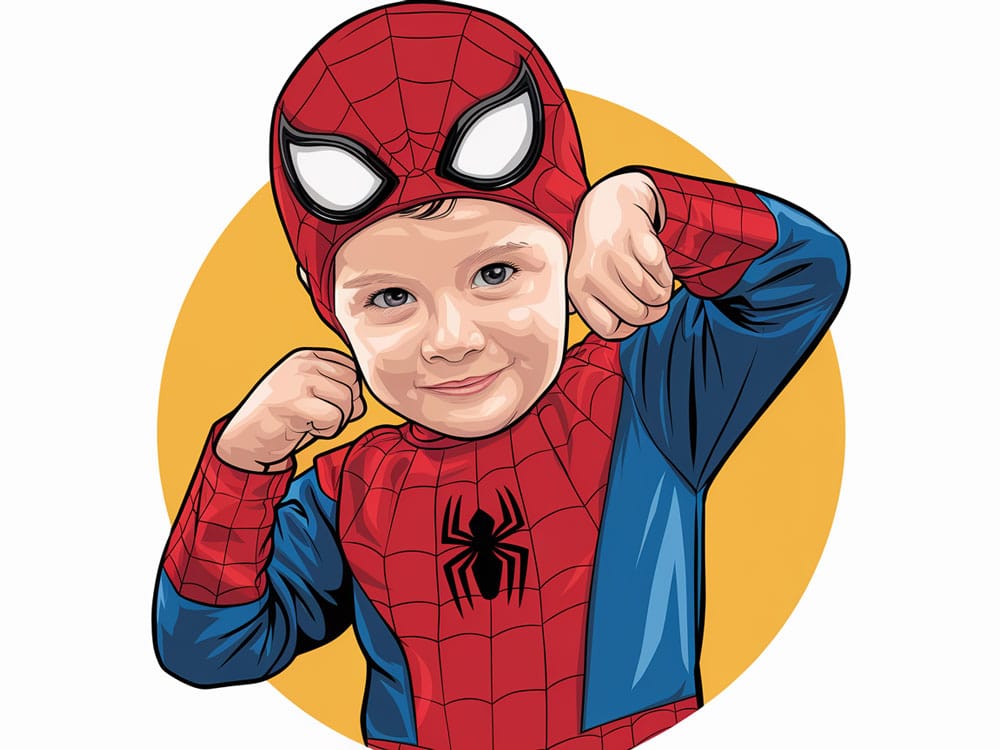 Spiderman Temalı Vektörel Çizim Spiderman Temalı Vektörel Çizim