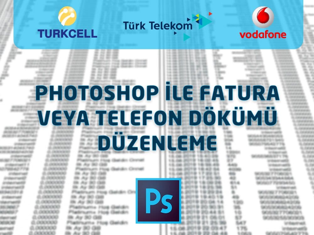 Photoshop ile Telefon Ayrıntısı, Kredi Kartı Ekstresi Düzenleme