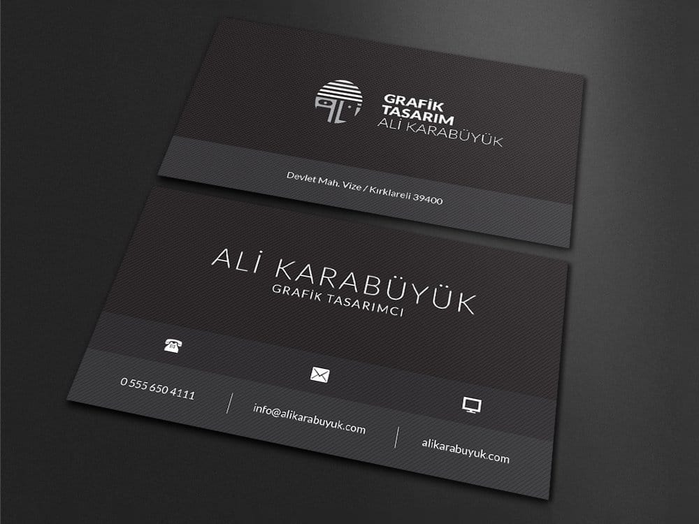 Koyu Tema Kartvizit Tasarımı