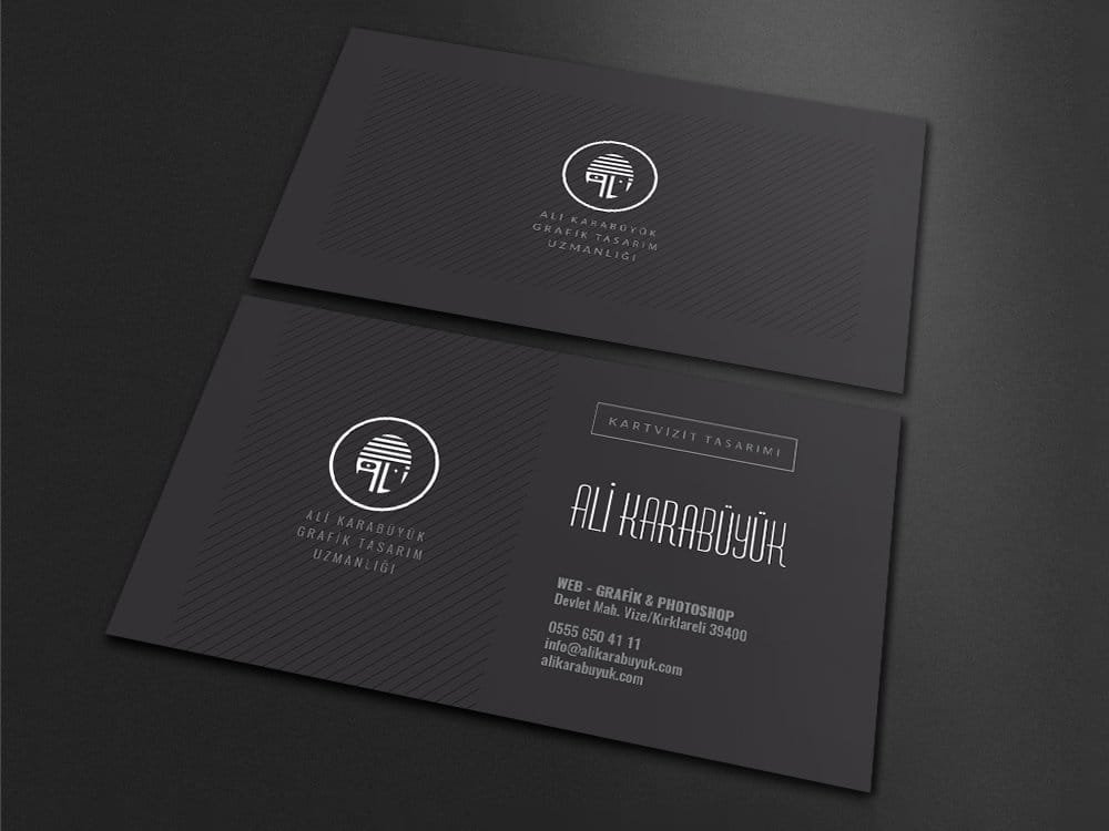 Koyu Temalı Kartvizit Tasarımı