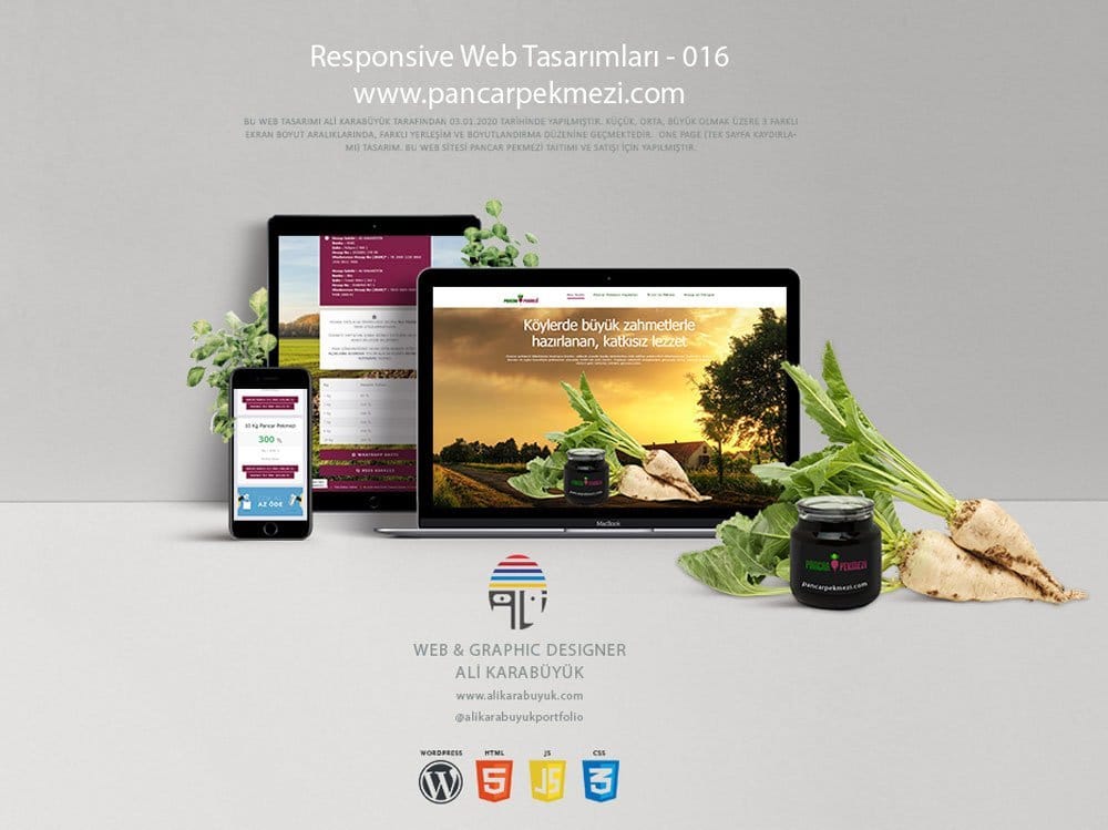 Tek sayfa web tasarımı