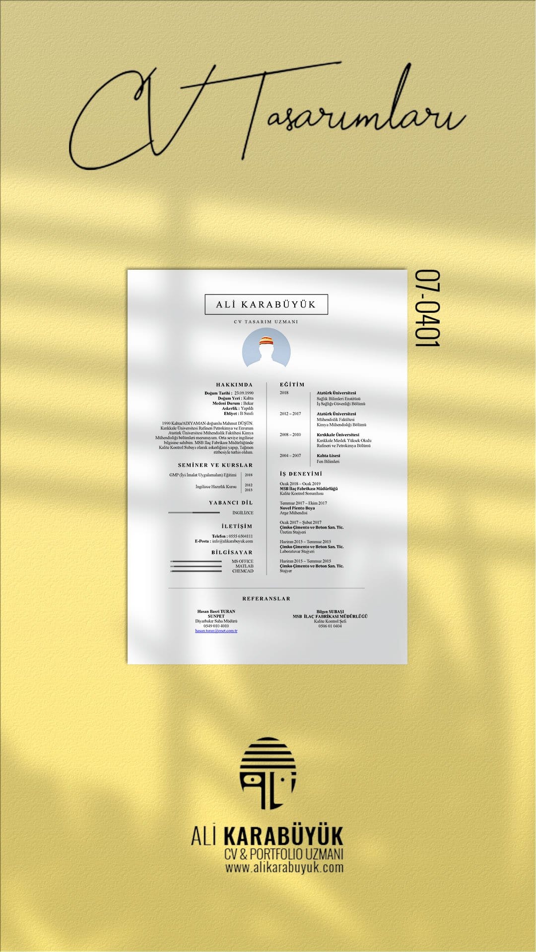 07 Nolu CV Tasarımı 5 Photoshop Uzmanı Ali Karabüyük Logo