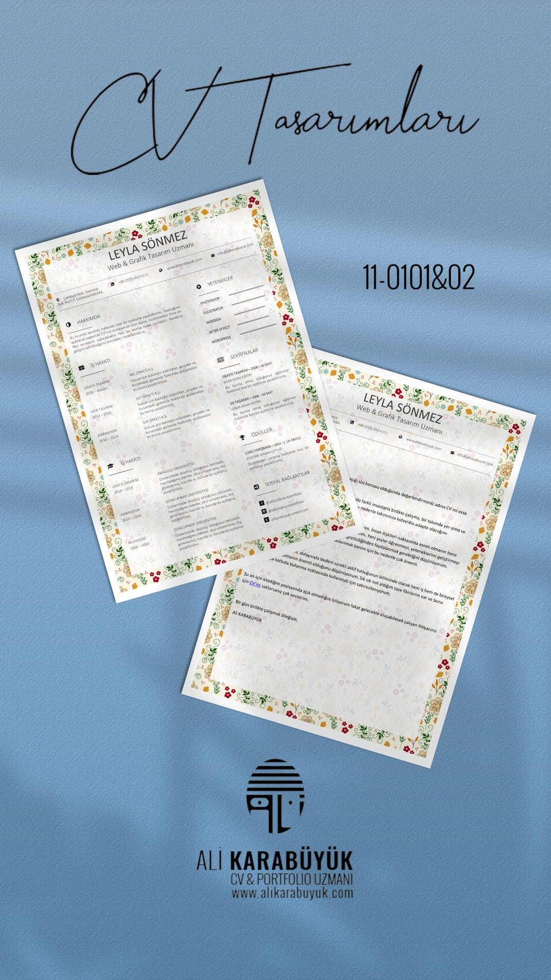 11 Nolu CV Tasarımları 5 Photoshop Uzmanı Ali Karabüyük Logo