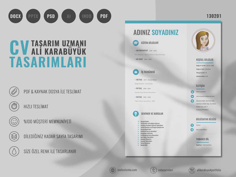 13 Nolu Özgeçmiş Tasarımları