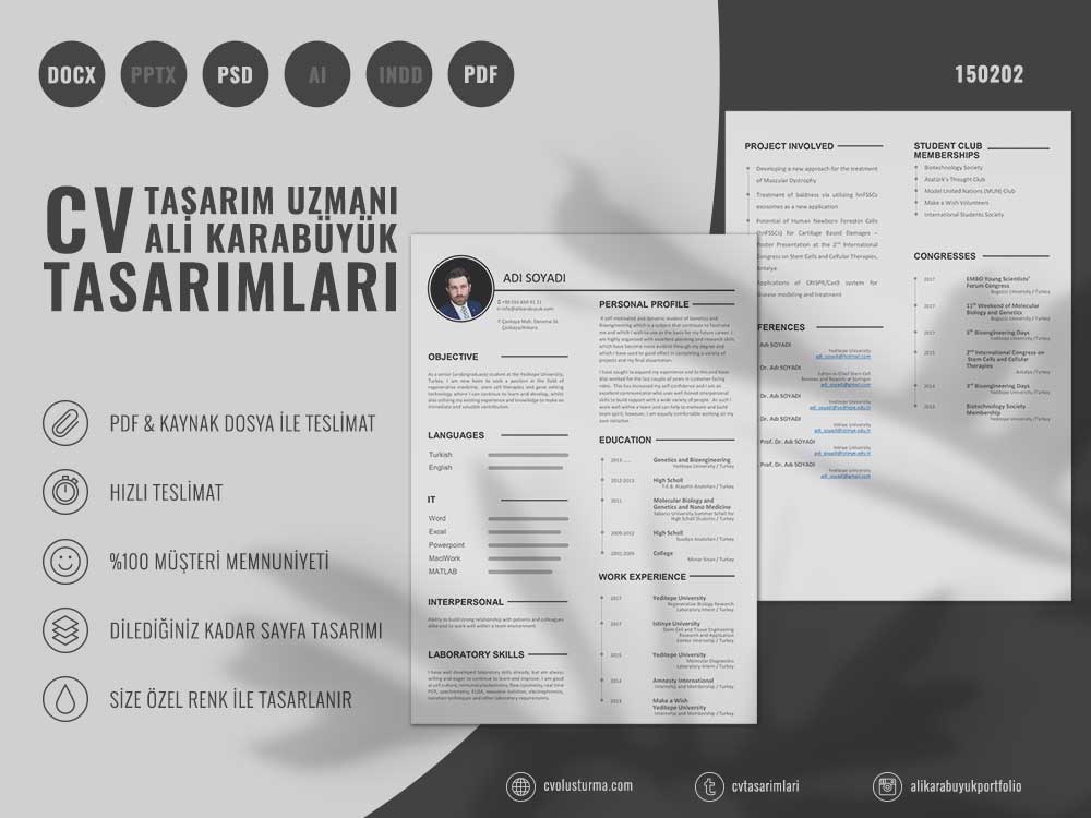 15 Nolu Özgeçmiş Tasarımları