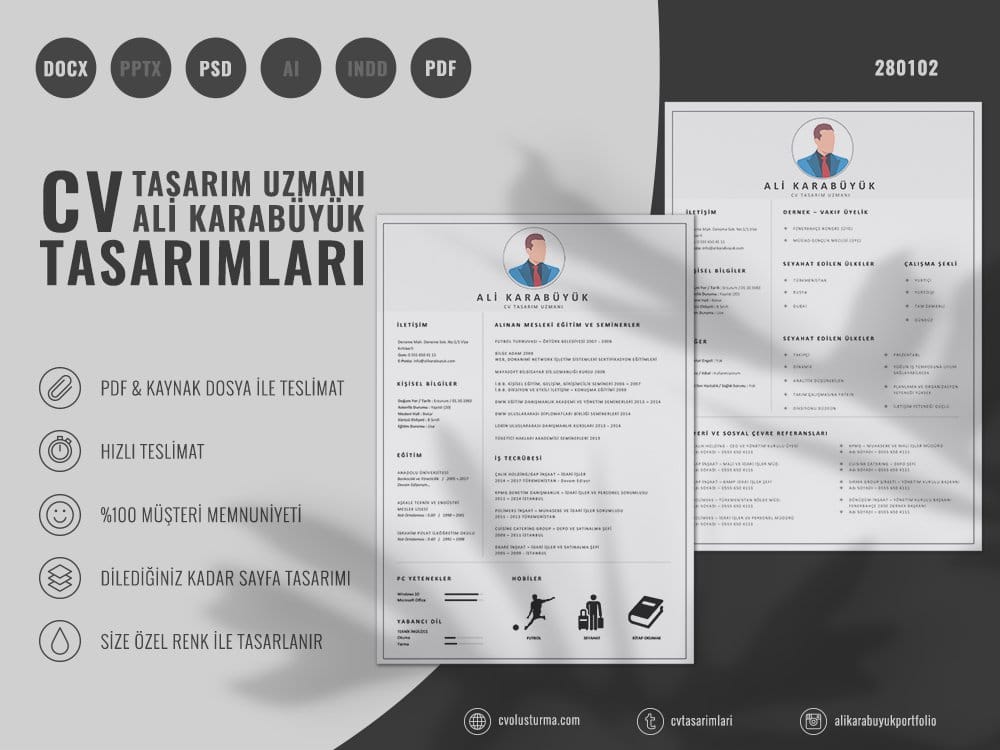 28 Nolu CV Örnekleri 7 Photoshop Uzmanı Ali Karabüyük Logo