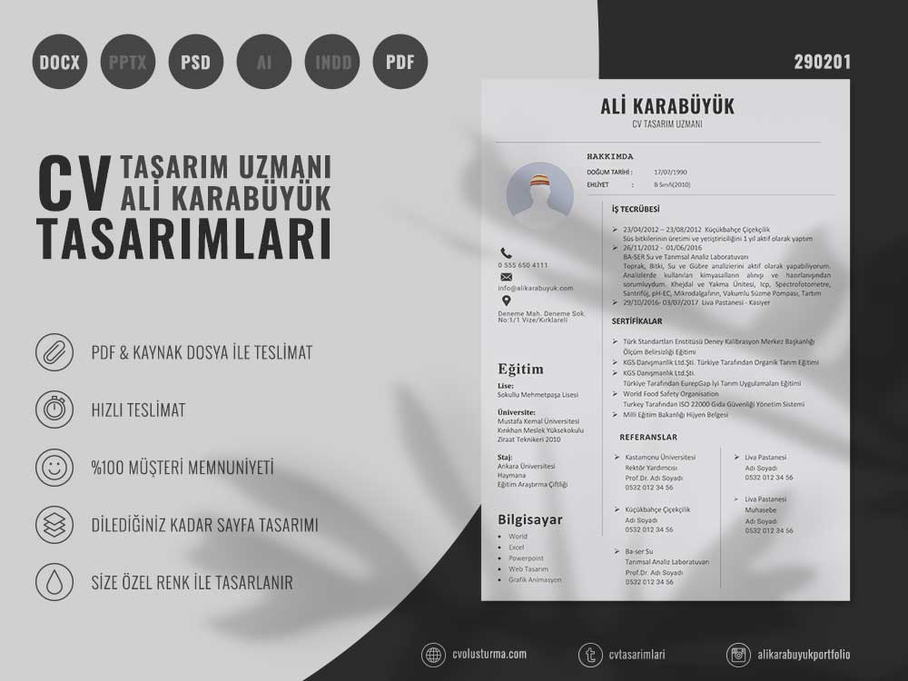 29 Nolu CV Örnekleri
