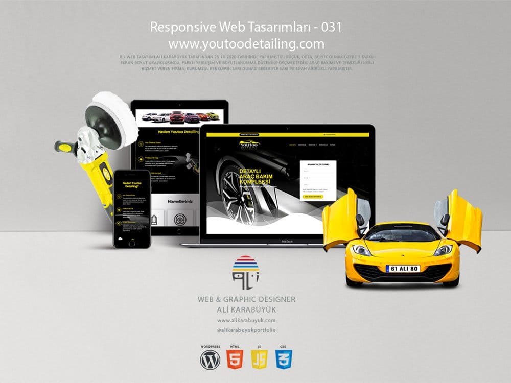 Araç Bakım Temizlik Web Tasarımı