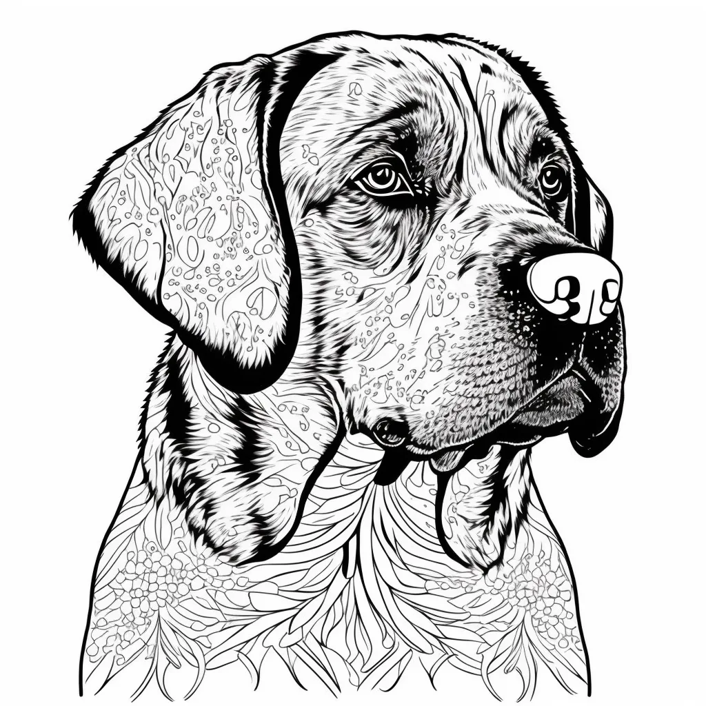 Köpek Çizimi – Siyah Beyaz – Boyama Kitabı Köpek Çizimi - Siyah Beyaz - Boyama Kitabı