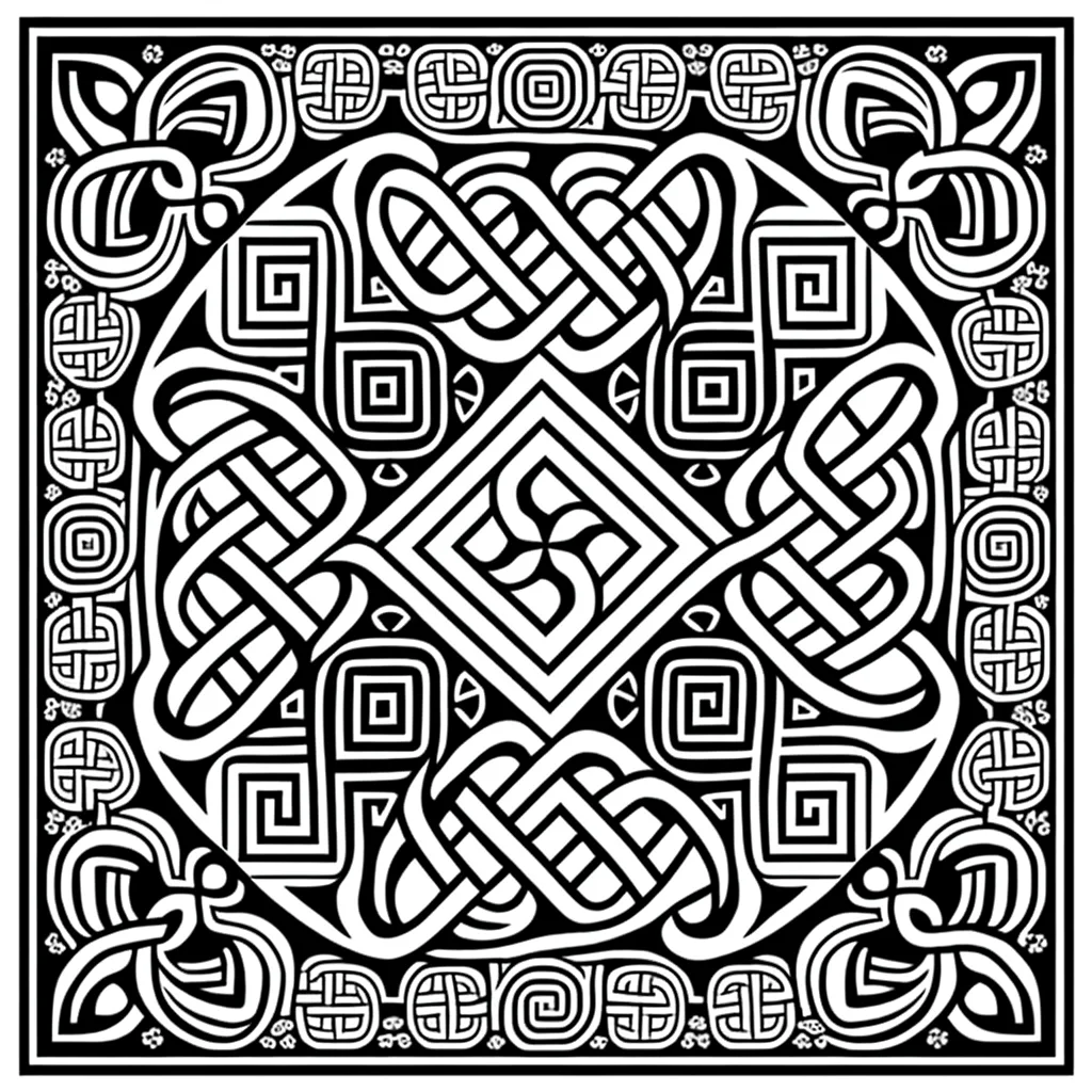Desen Motif Çizimi – Siyah Beyaz – Boyama Kitabı Desen Motif Çizimi - Siyah Beyaz - Boyama Kitabı