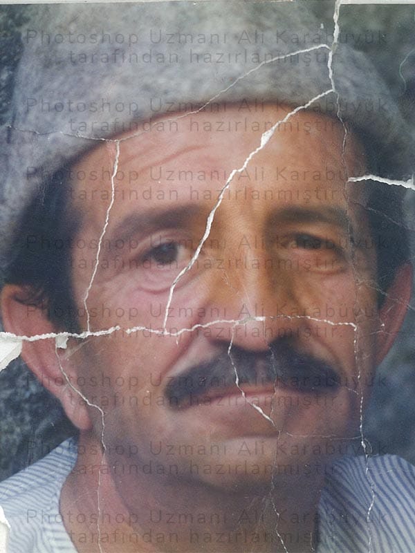 Yırtık Foto Tamiri Öncesi