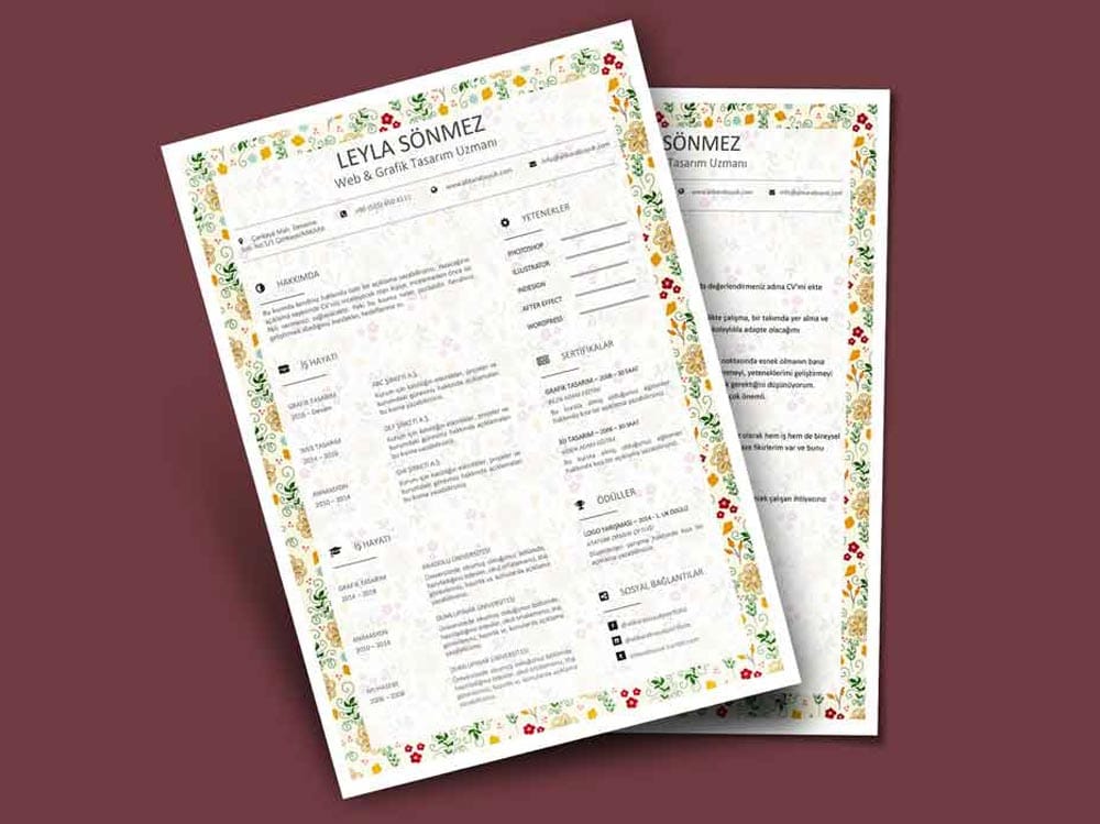 Kadınlar İçin CV tasarımı
