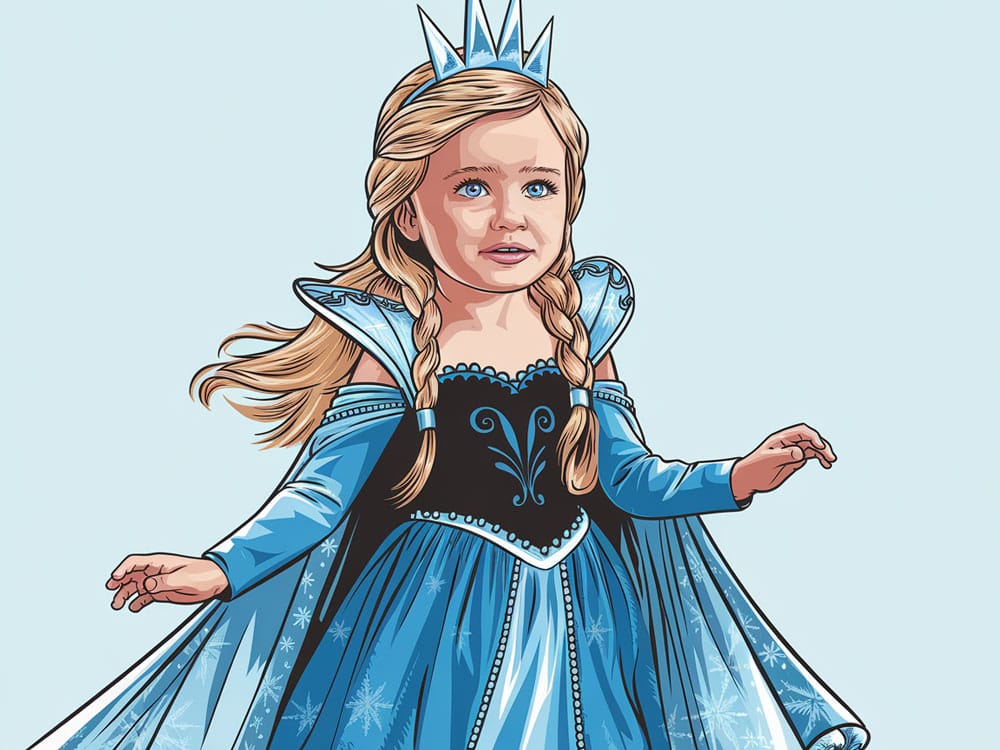 Frozen Karlar Kraliçesi İçin Doğum Günü Teması Vektörel Çizimi Frozen Karlar Kraliçesi İçin Doğum Günü Teması Vektörel Çizimi