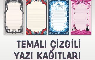 Temalı Çizgili Yazı Kağıtları 9 Temalı Çizgili Yazı Kağıtları