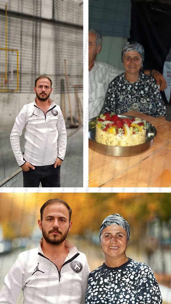 Anne ve 2. Oğul – Fotoğraf Birleştirme Montajı Anne ve 2. Oğul – Fotoğraf Birleştirme Montajı
