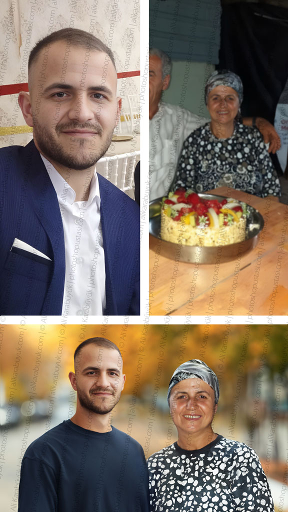Anne ve 3. Oğul – Fotoğraf Montaj ve Renklendirme Anne ve 3. Oğul – Fotoğraf Montaj ve Renklendirme