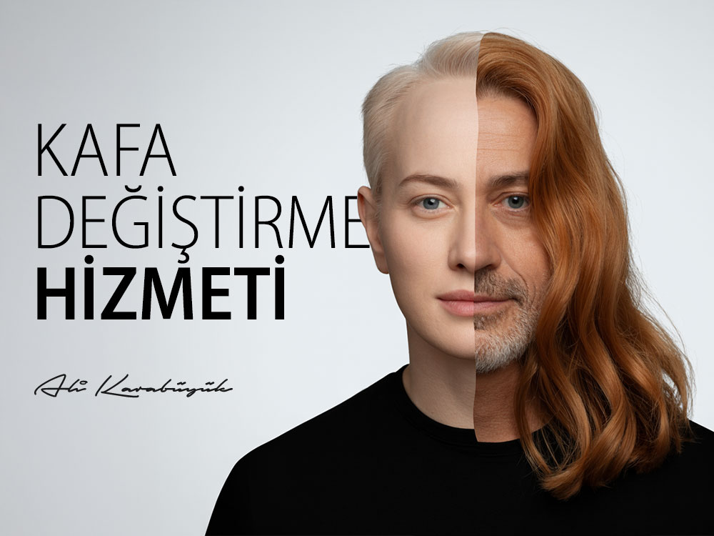 Fotomontaj Kafa Değiştirme