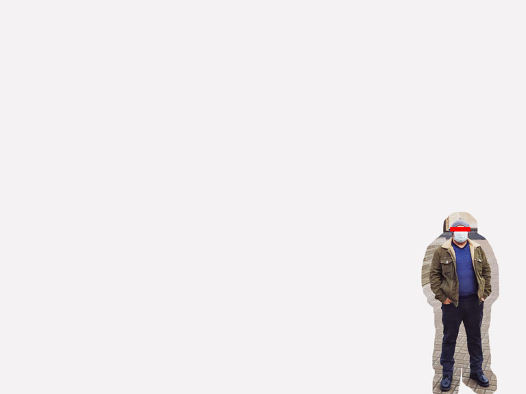 Düz arka planlı portre – Emirates Stadyumu fotomontajı öncesi orijinal fotoğraf