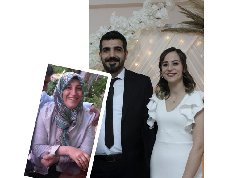 Nişanlanan çift ile yanına eklenecek teyzenin ham fotoğrafları