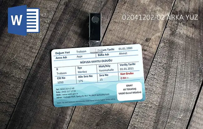 Personel kimlik kartı tasarımı