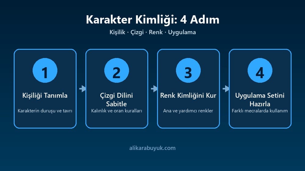 Karakter Tasarımında Tutarlı Bir Görsel Kimlik Oluşturma 3 Karakter tasarımında görsel kimlik kurmanın dört adımı