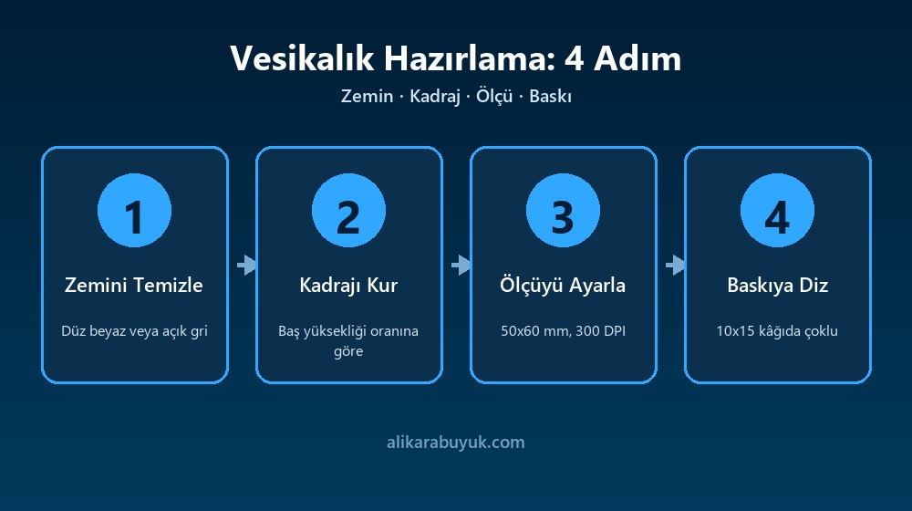Vesikalık Fotoğraf Hazırlama: Biyometrik Kurallar ve Ölçüler 3 Vesikalık fotoğraf hazırlamanın dört adımı