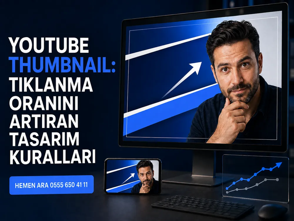 YouTube thumbnail tasarımının öncesi ve sonrası karşılaştırması