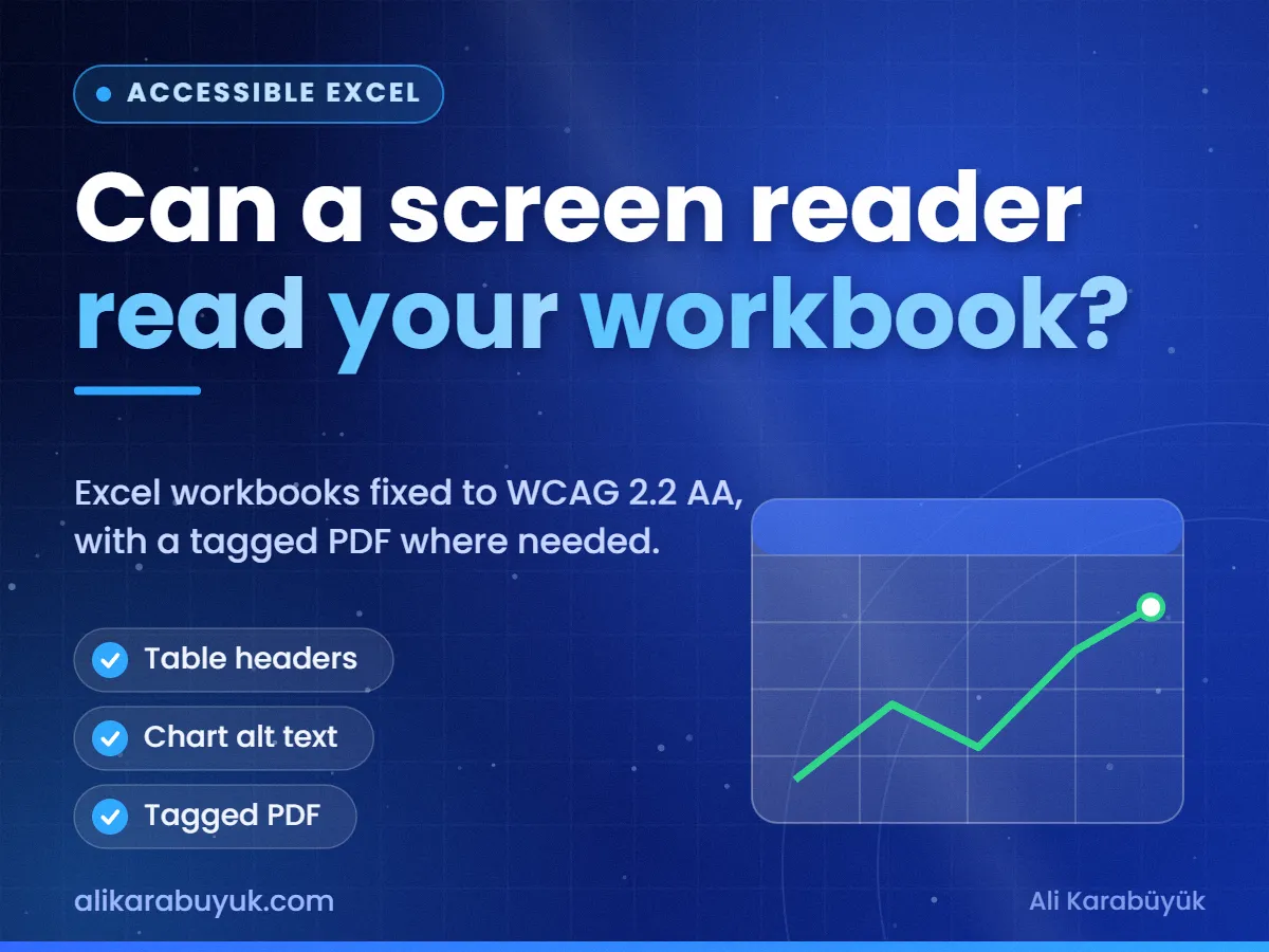 Can a screen reader read your workbook? — Accessible Excel