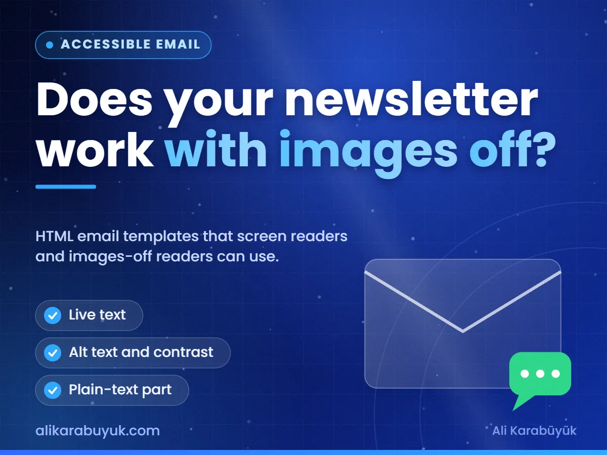 Does your newsletter work with images off? — Accessible Email