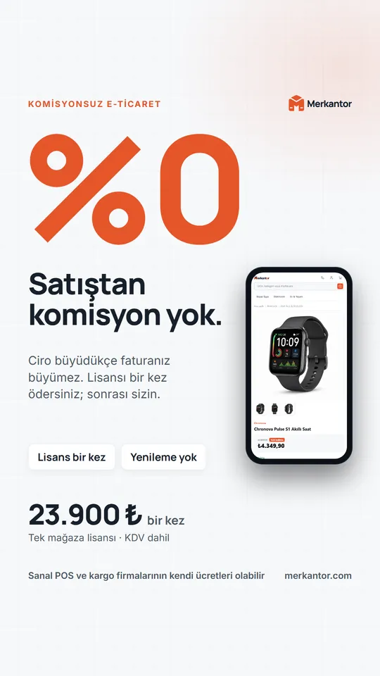 Merkantor Kampanya Tasarımları: Sosyal Medya Serisi 11 Merkantor dikey hikâye tasarımı: yüzde sıfır komisyon