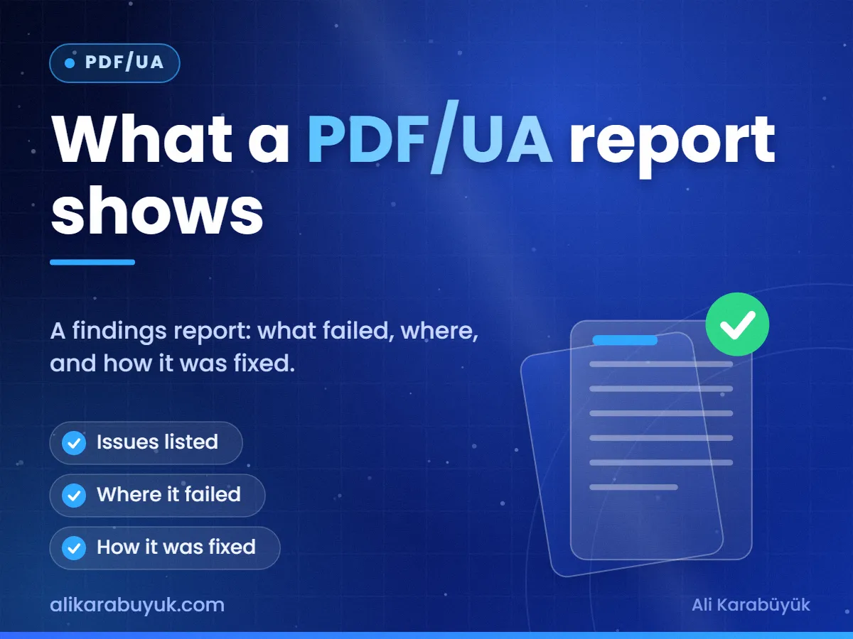 What a PDF/UA report shows — PDF/UA