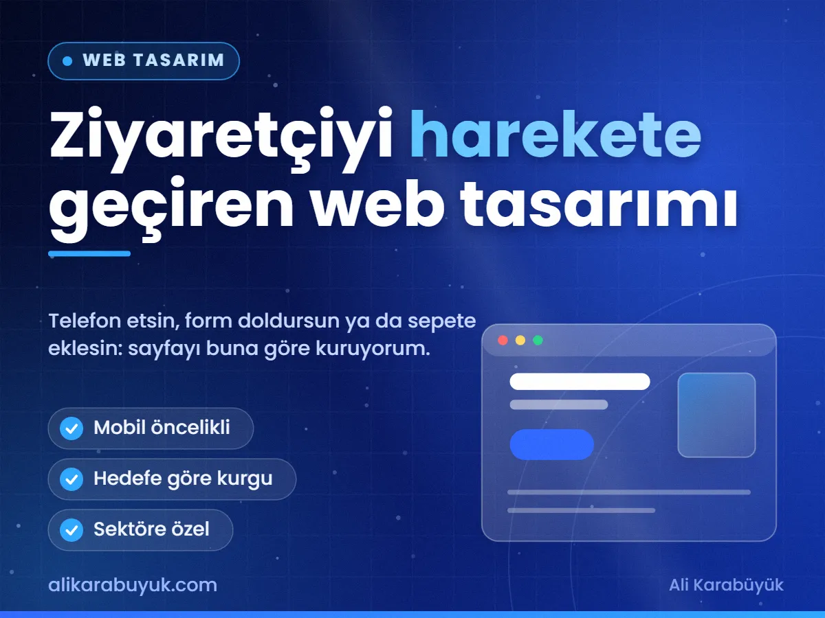 Ziyaretçiyi harekete geçiren web tasarımı — Web Tasarım