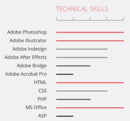 Örneklerle CV Tasarımı 7 Örneklerle CV Tasarımı Teknik Beceriler Grafiği
